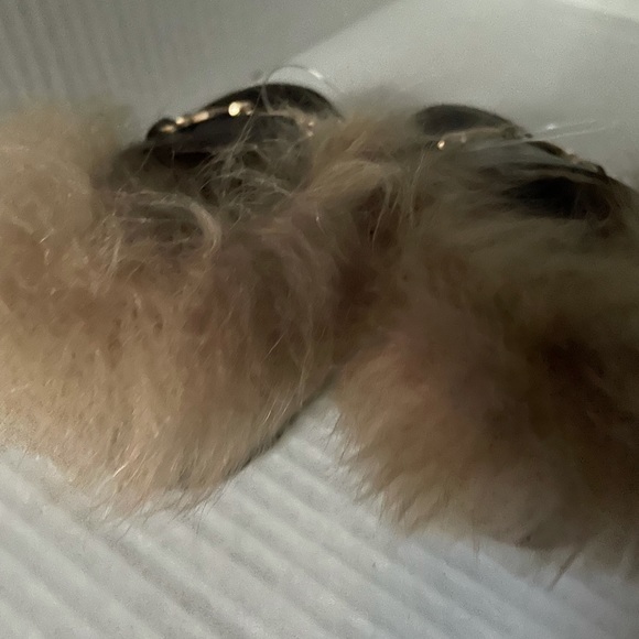 Little Legends black fur lined slippers size 22 EU US 6 - Picture 4 of 4